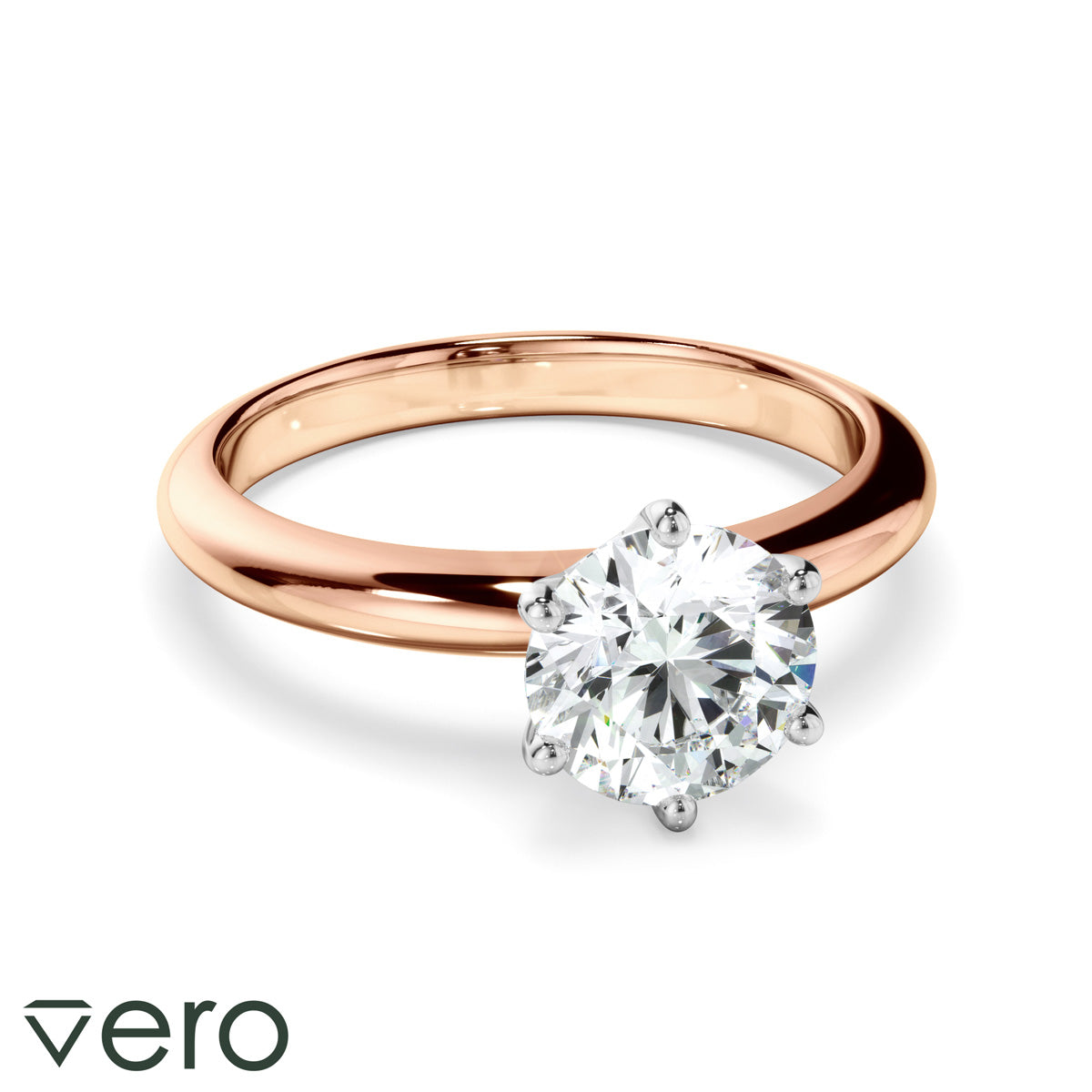 1ct Round Brilliant Cut Lab Grown Diamond Ring