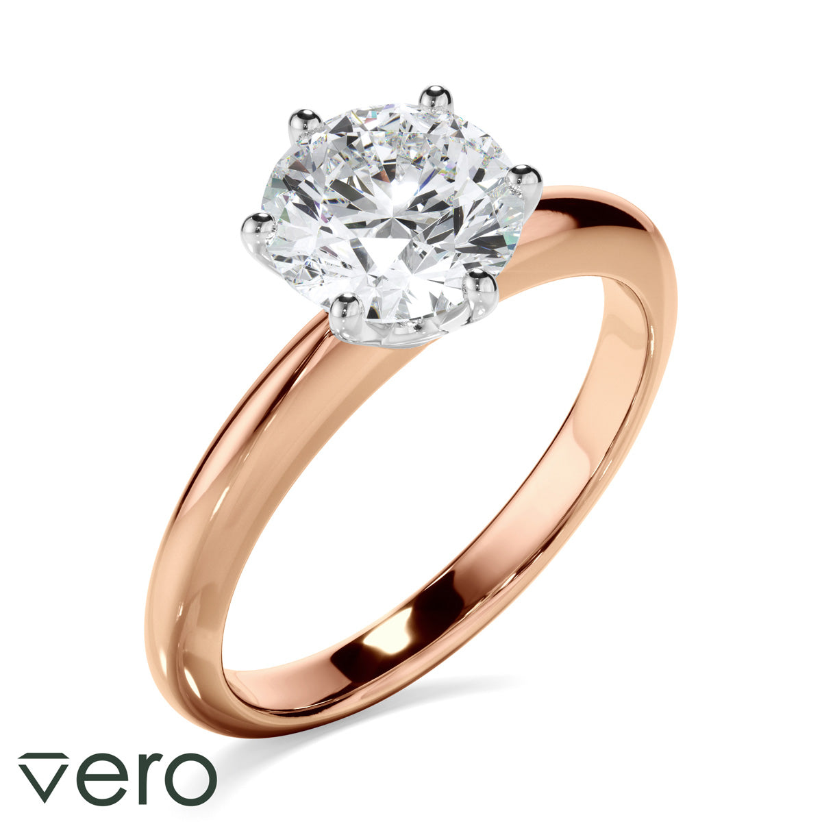 1ct Round Brilliant Cut Lab Grown Diamond Ring