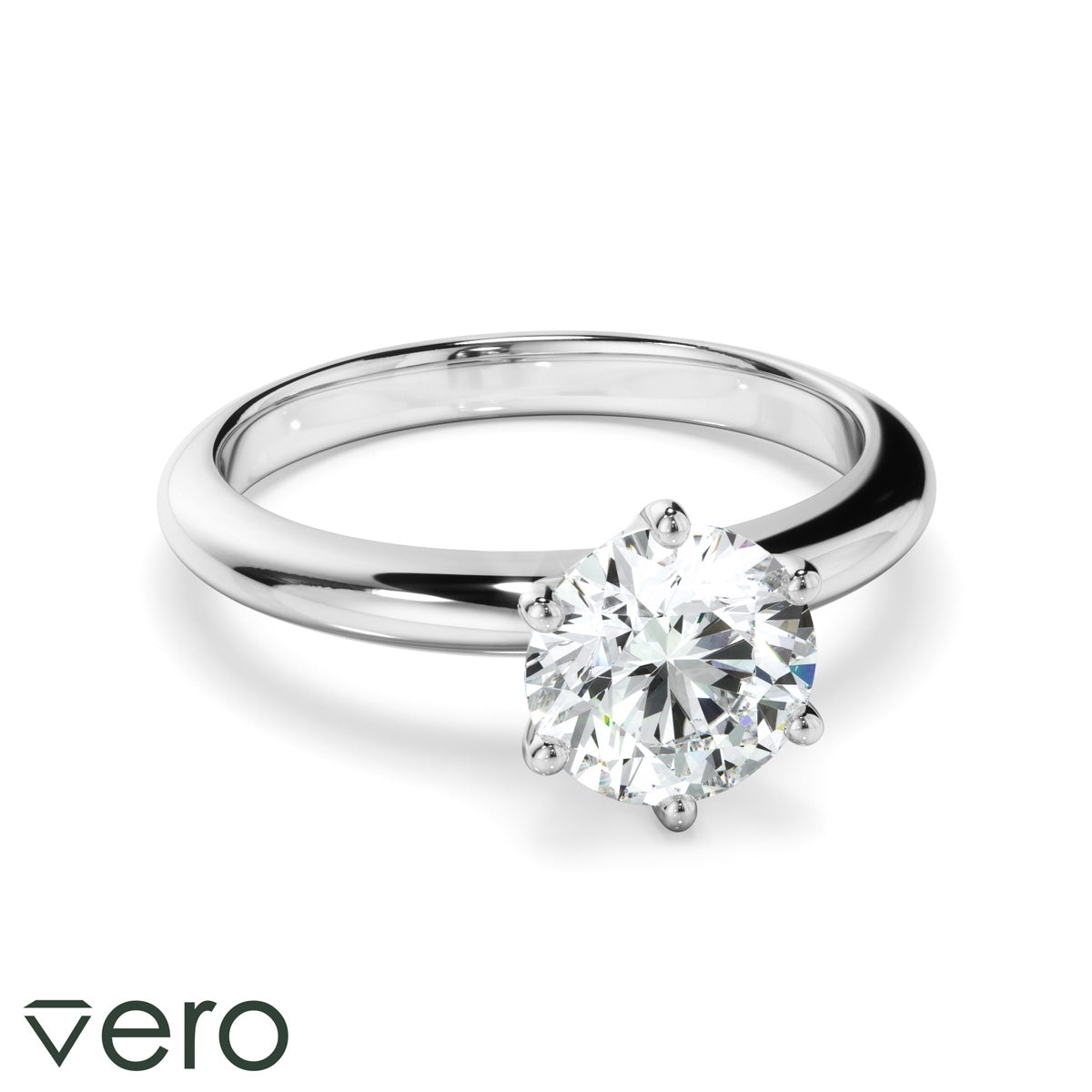 1ct Round Brilliant Cut Lab Grown Diamond Ring