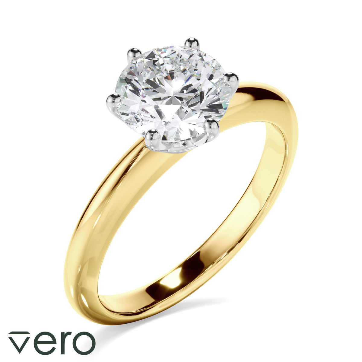 1ct Round Brilliant Cut Lab Grown Diamond Ring