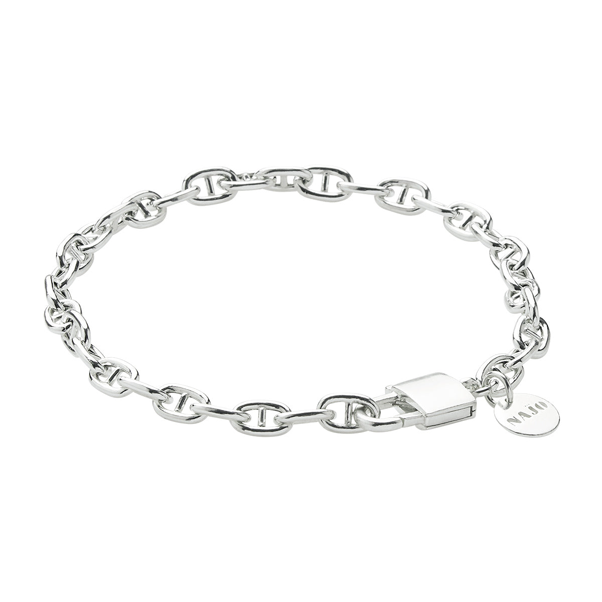 NAJO Love Lock Silver Chain Bracelet (18.5cm)
