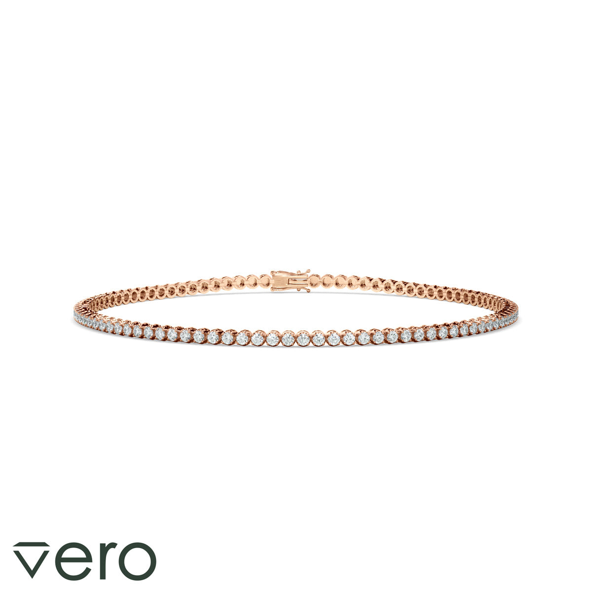 2ct Round Brilliant Cut Lab Grown Diamond Tennis Bracelet