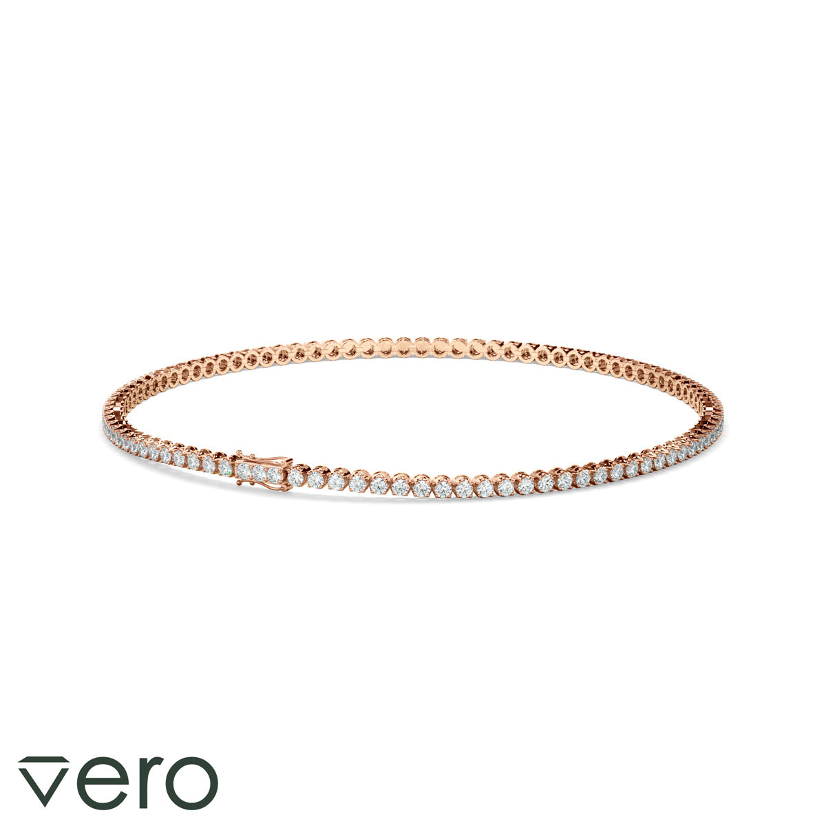 2ct Round Brilliant Cut Lab Grown Diamond Tennis Bracelet