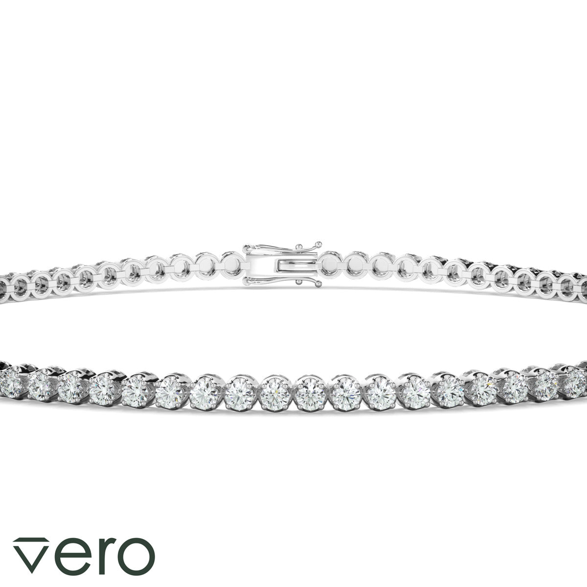 2ct Round Brilliant Cut Lab Grown Diamond Tennis Bracelet
