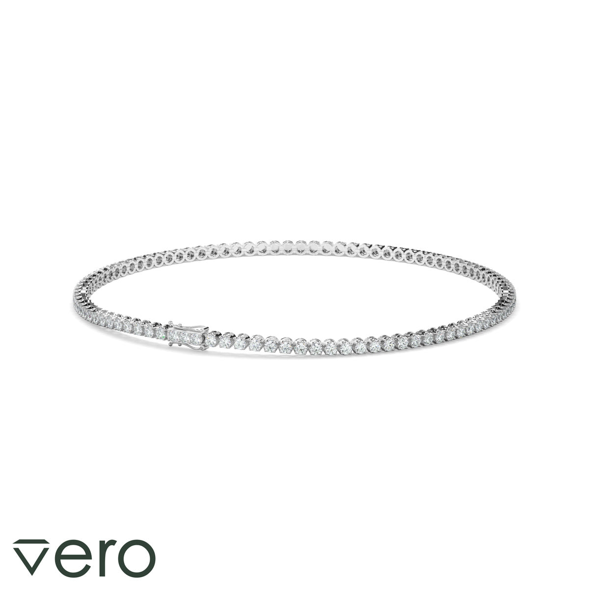 2ct Round Brilliant Cut Lab Grown Diamond Tennis Bracelet