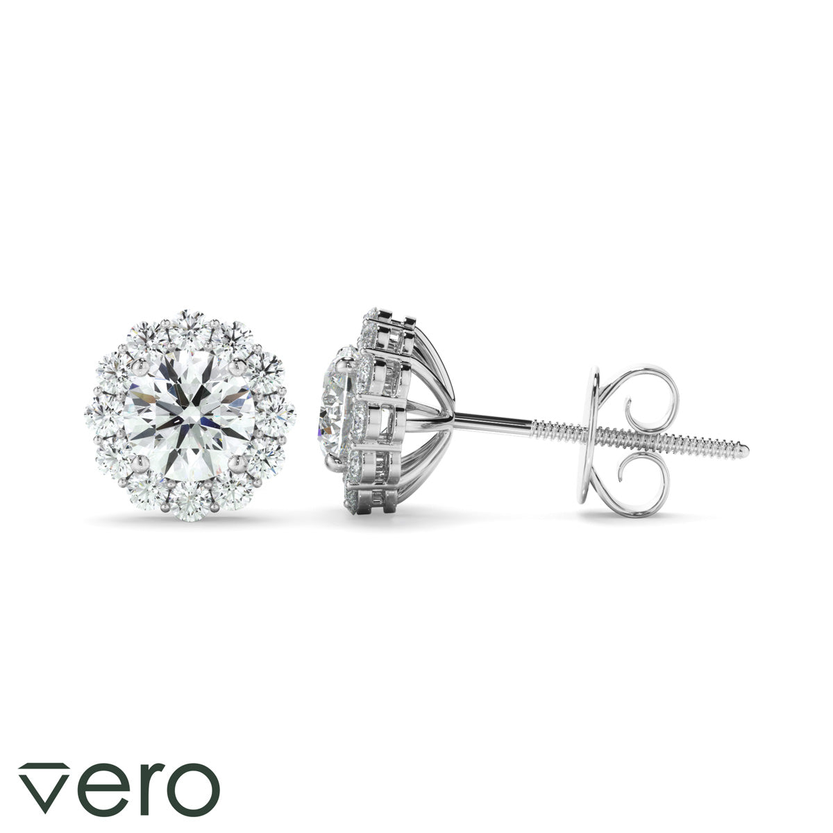 0.45ct Round Brilliant Cut Lab Grown Diamond Stud Earrings