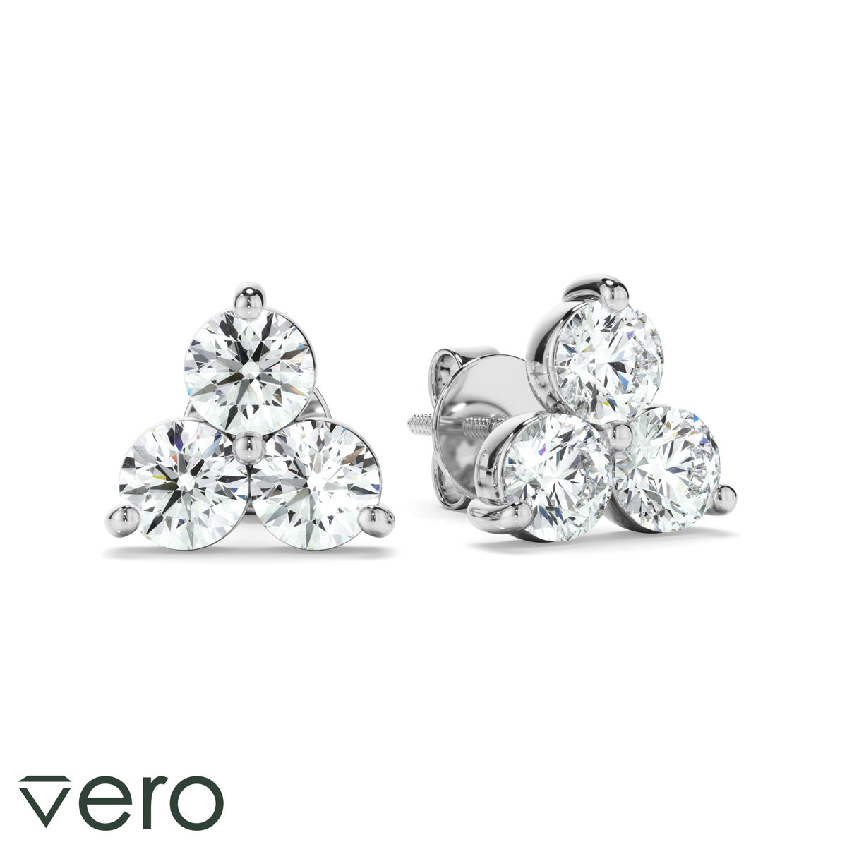 1.50ct Lab Grown Diamond Cluster Stud Earrings