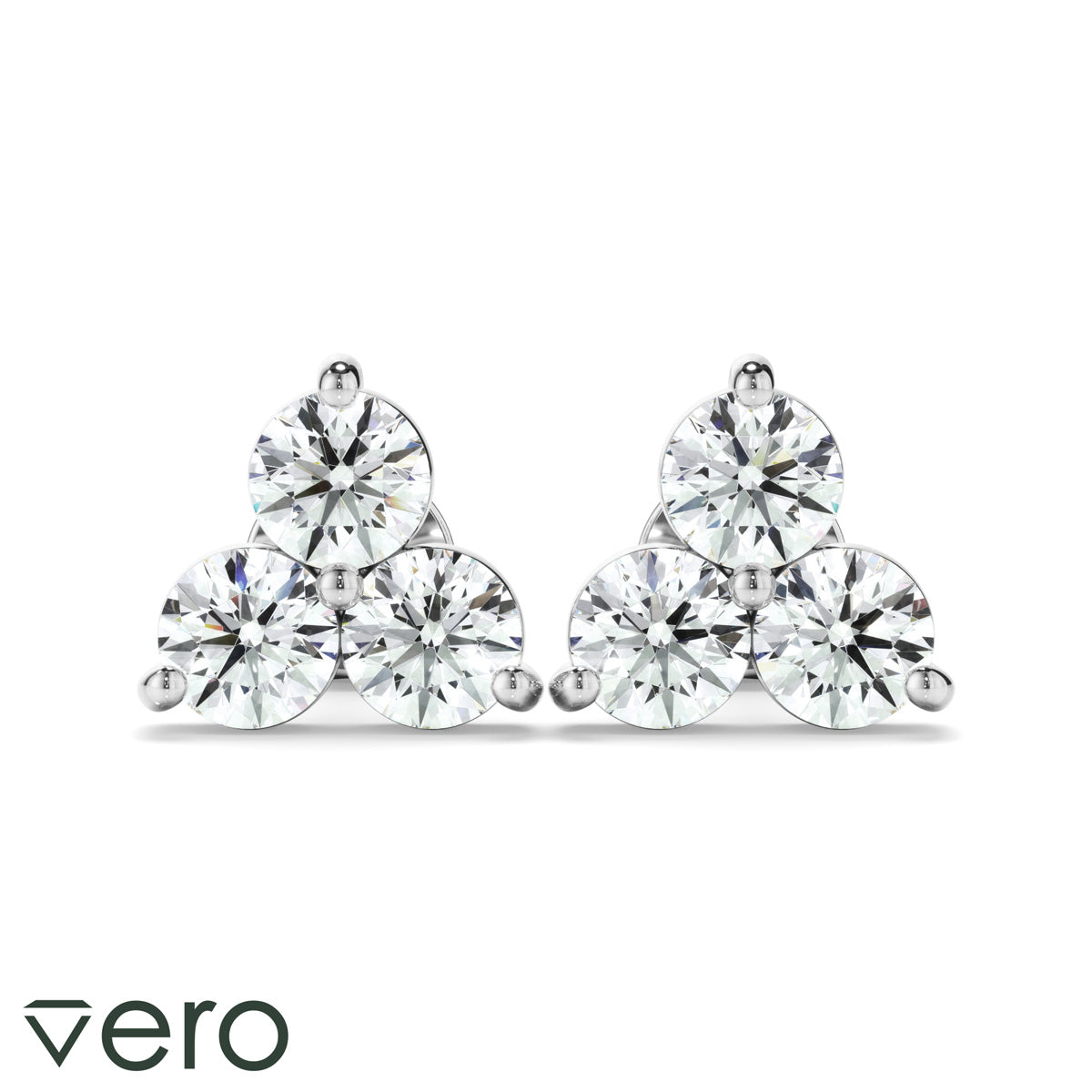 1.50ct Lab Grown Diamond Cluster Stud Earrings