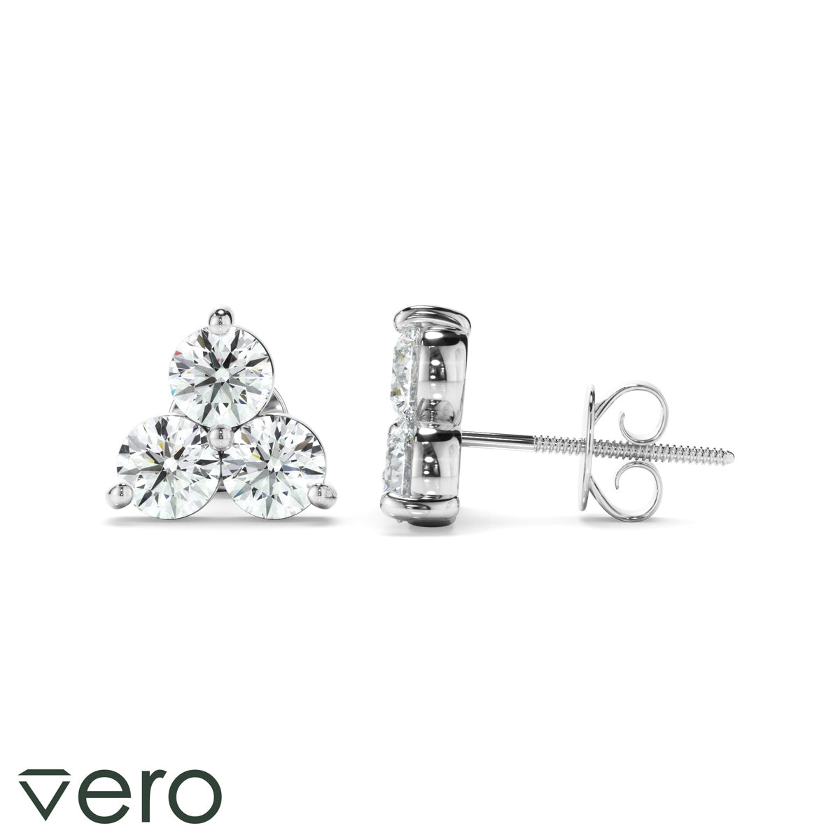 1.50ct Lab Grown Diamond Cluster Stud Earrings