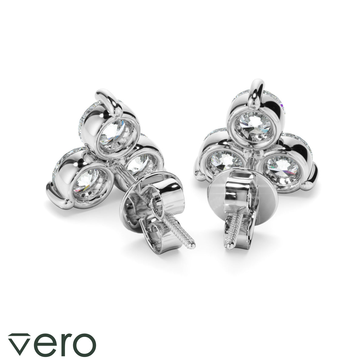 1.50ct Lab Grown Diamond Cluster Stud Earrings