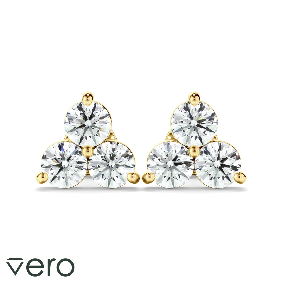 1.50ct Lab Grown Diamond Cluster Stud Earrings