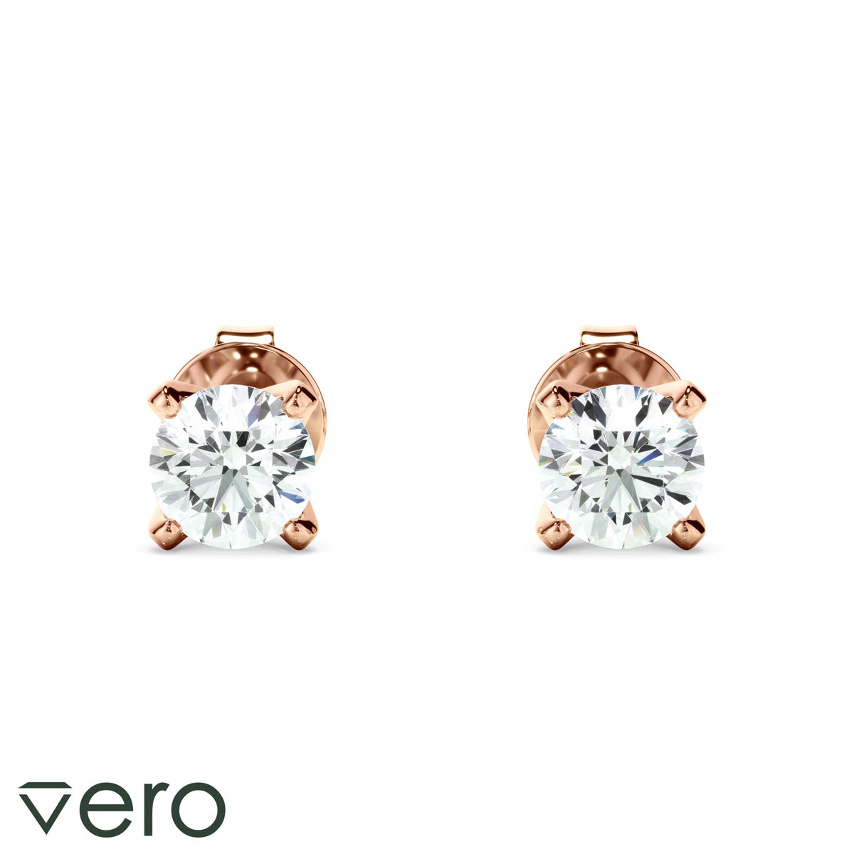0.40ct Round Brilliant Cut Lab Grown Diamond Stud Earrings