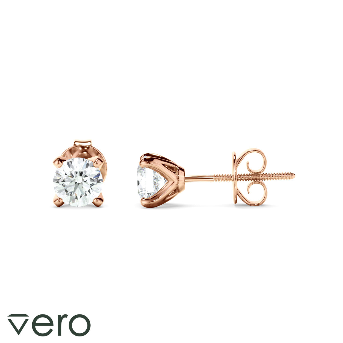 0.40ct Round Brilliant Cut Lab Grown Diamond Stud Earrings