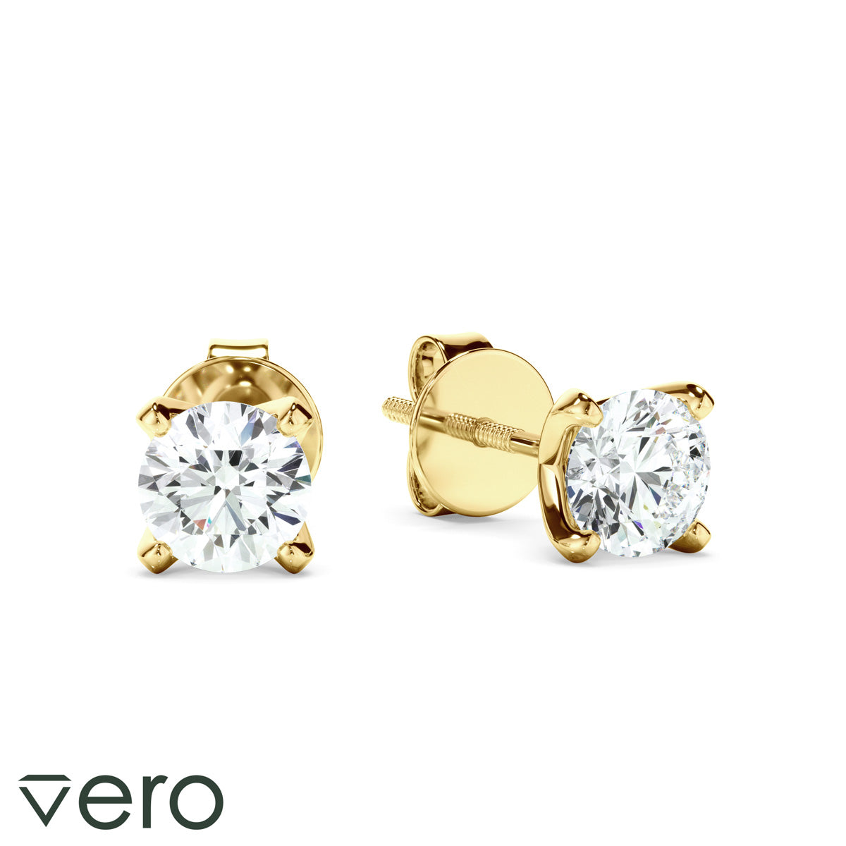 0.40ct Round Brilliant Cut Lab Grown Diamond Stud Earrings