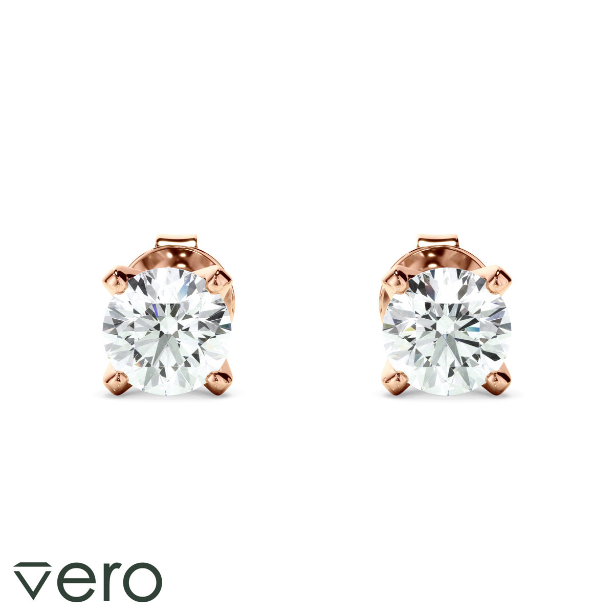 0.50ct Round Brilliant Cut Lab Grown Diamond Stud Earrings