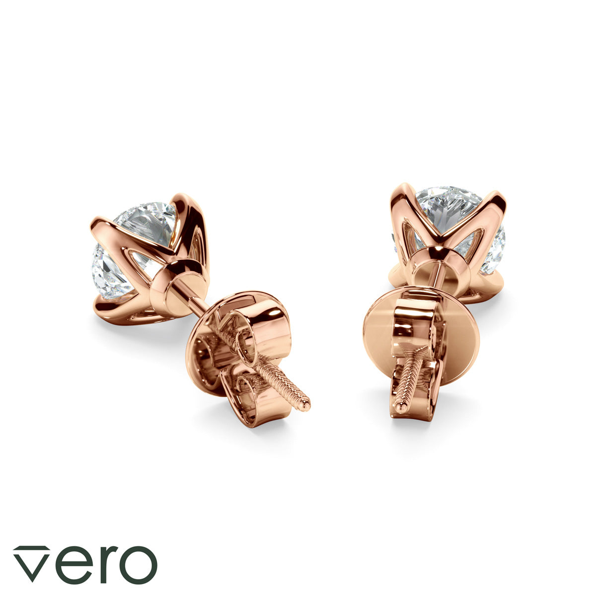 0.50ct Round Brilliant Cut Lab Grown Diamond Stud Earrings