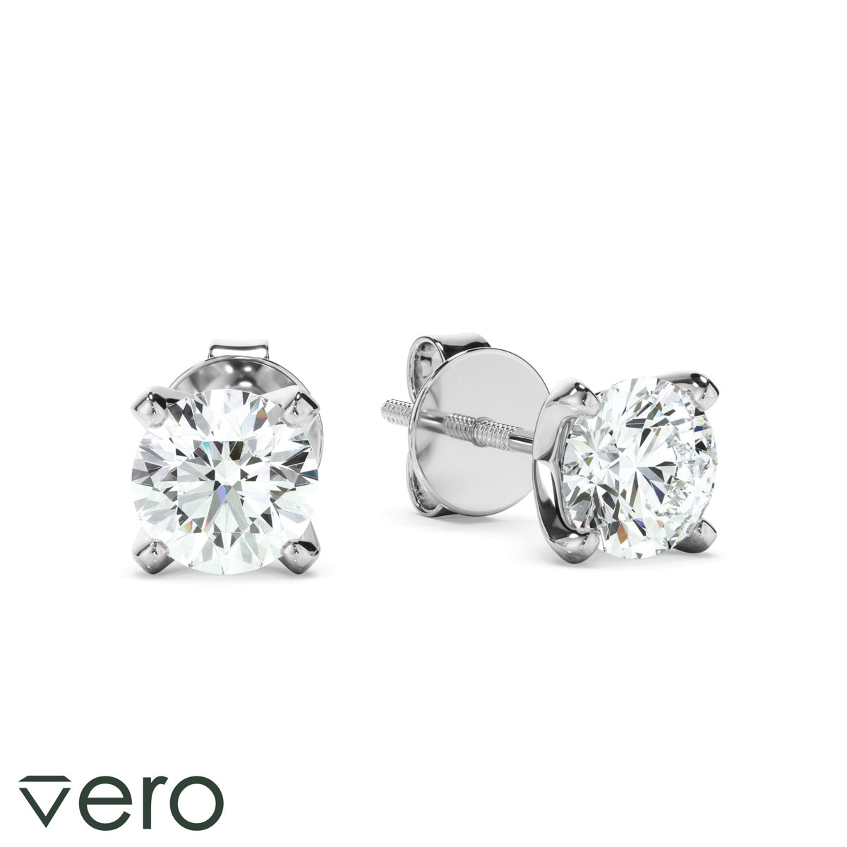 0.50ct Round Brilliant Cut Lab Grown Diamond Stud Earrings