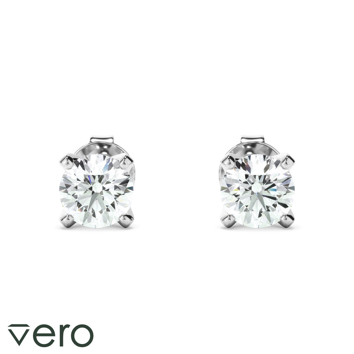 0.50ct Round Brilliant Cut Lab Grown Diamond Stud Earrings