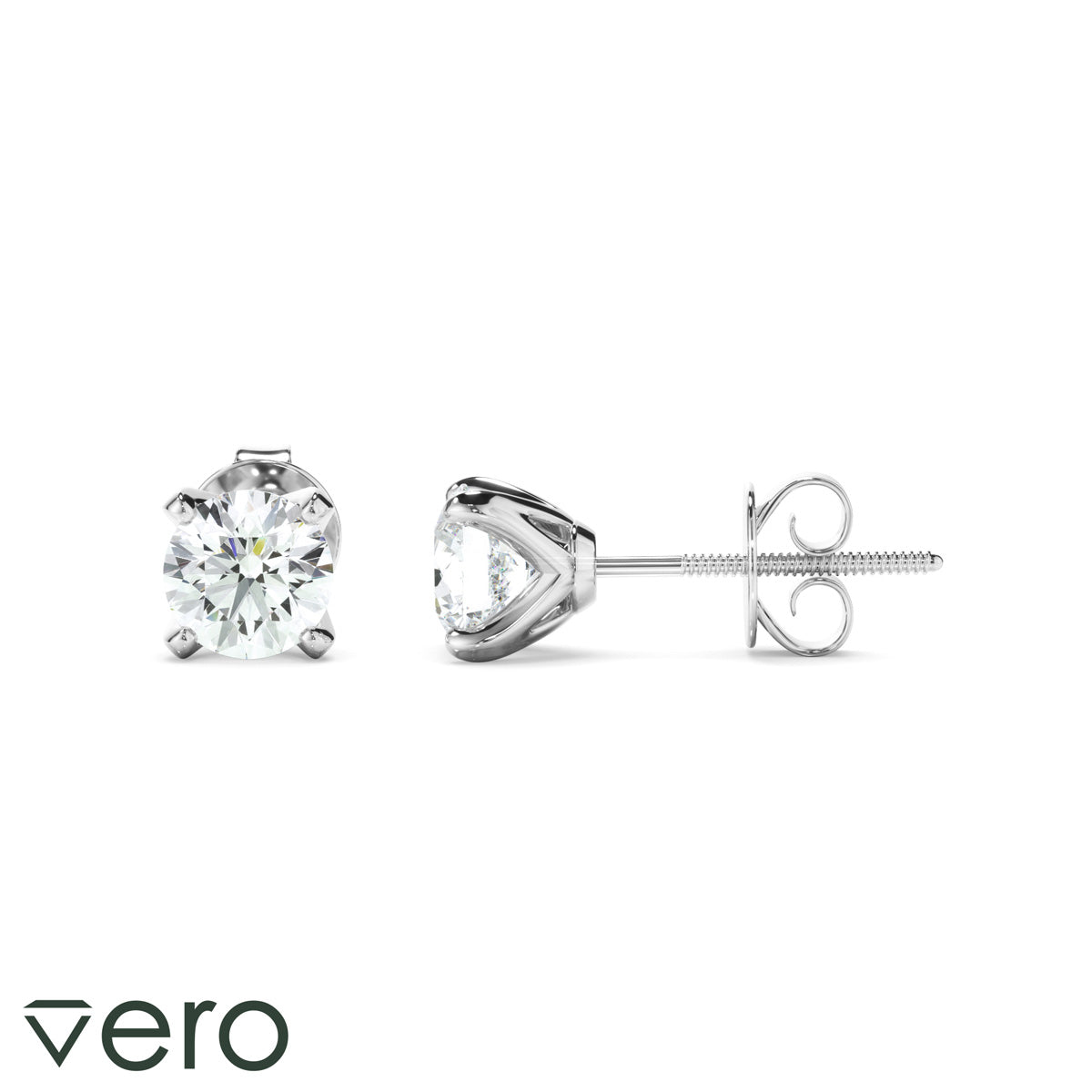 0.50ct Round Brilliant Cut Lab Grown Diamond Stud Earrings