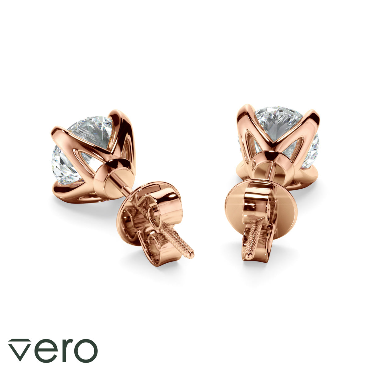 0.80ct Round Brilliant Cut Lab Grown Diamond Stud Earrings