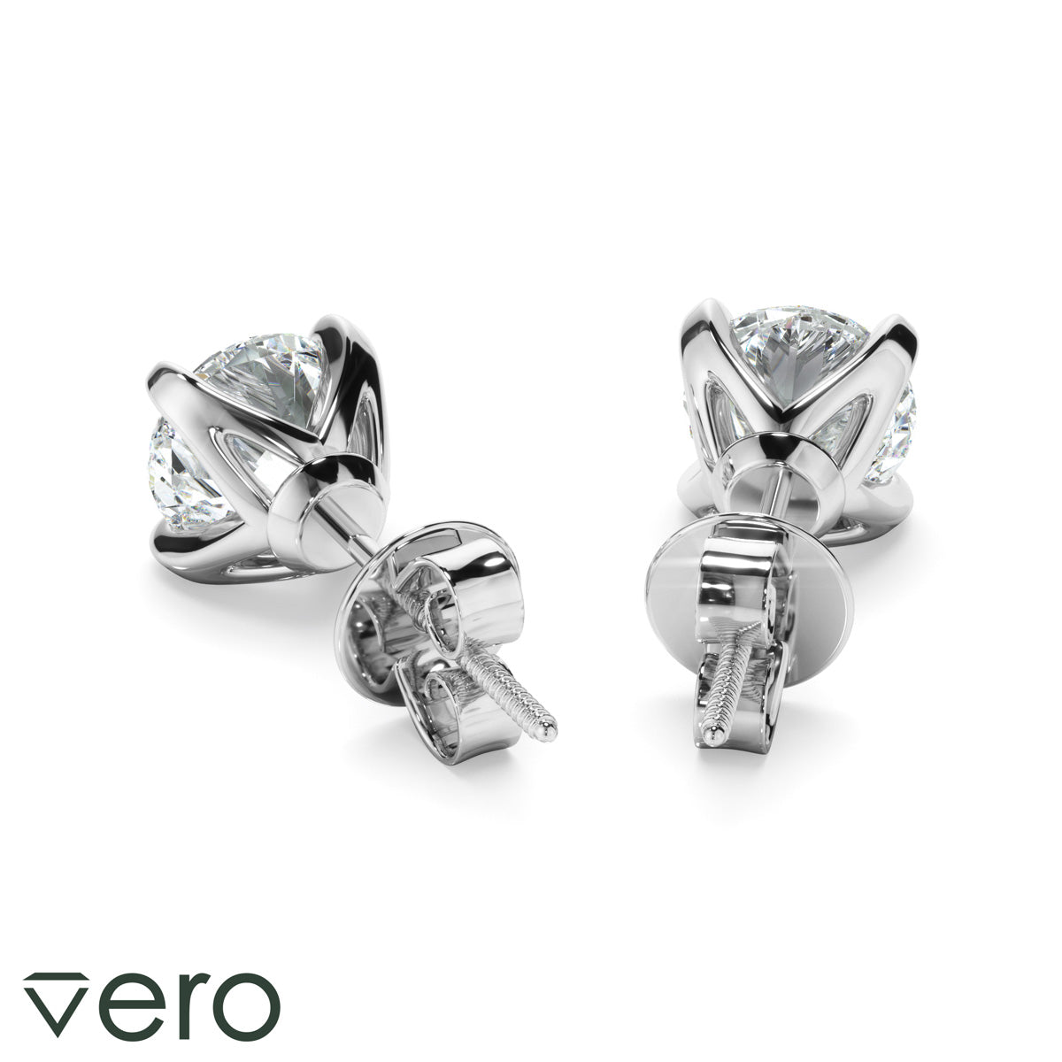 0.80ct Round Brilliant Cut Lab Grown Diamond Stud Earrings