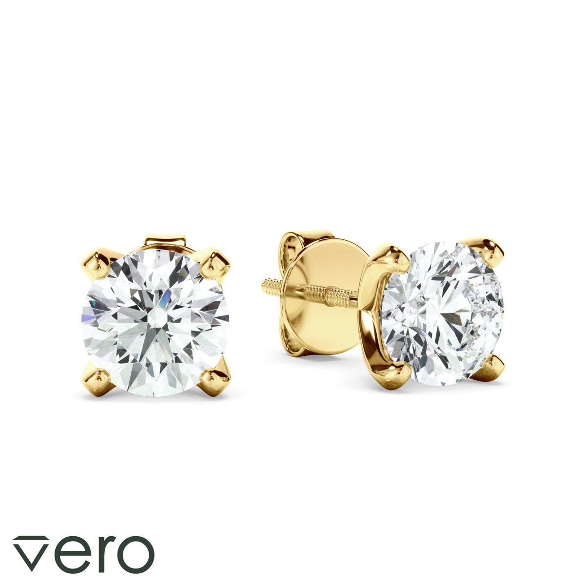 0.80ct Round Brilliant Cut Lab Grown Diamond Stud Earrings