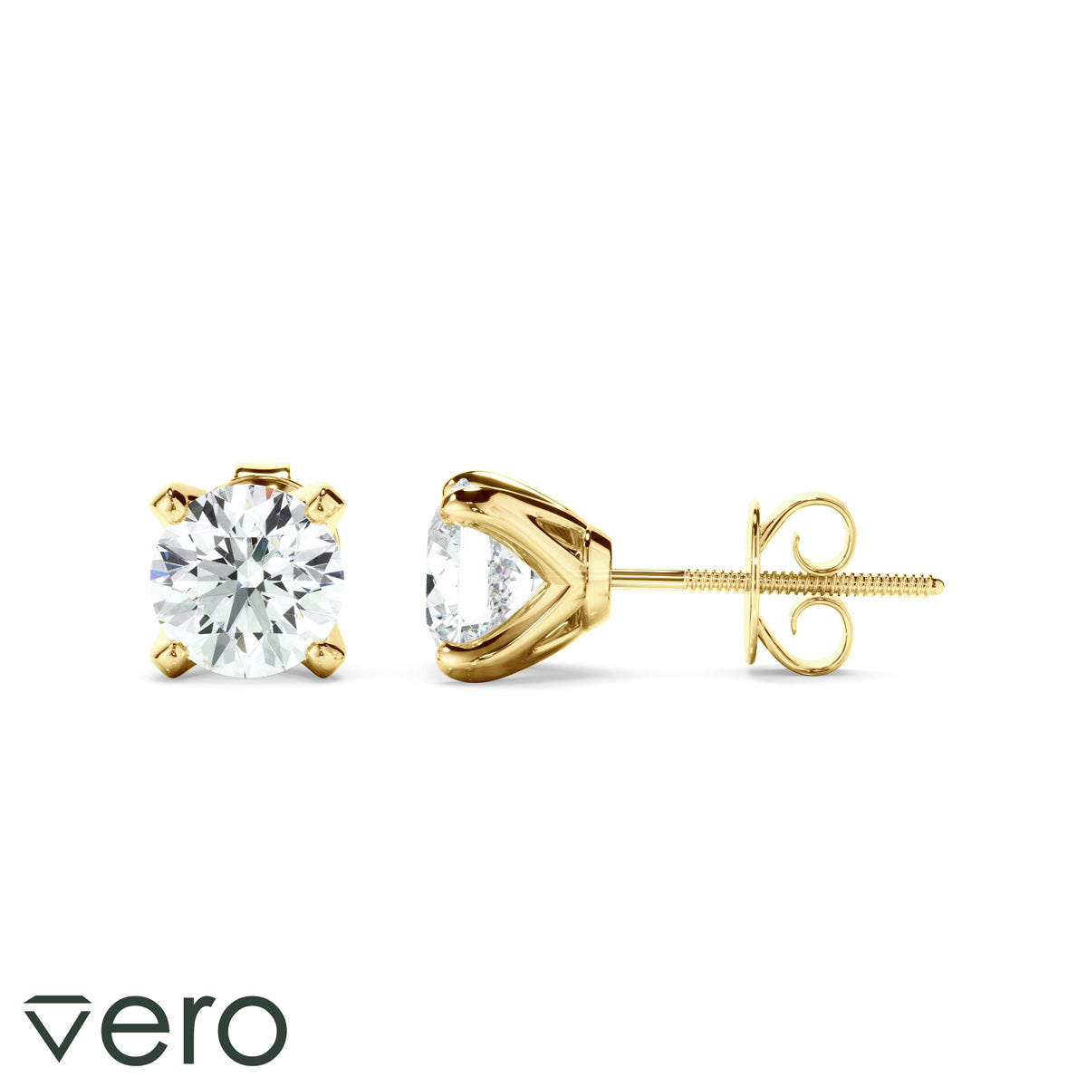 0.80ct Round Brilliant Cut Lab Grown Diamond Stud Earrings