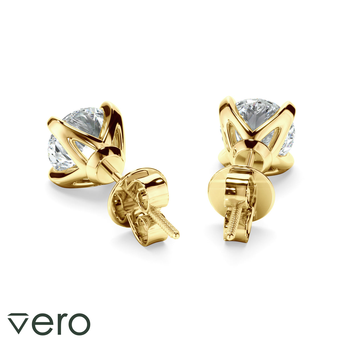 0.80ct Round Brilliant Cut Lab Grown Diamond Stud Earrings