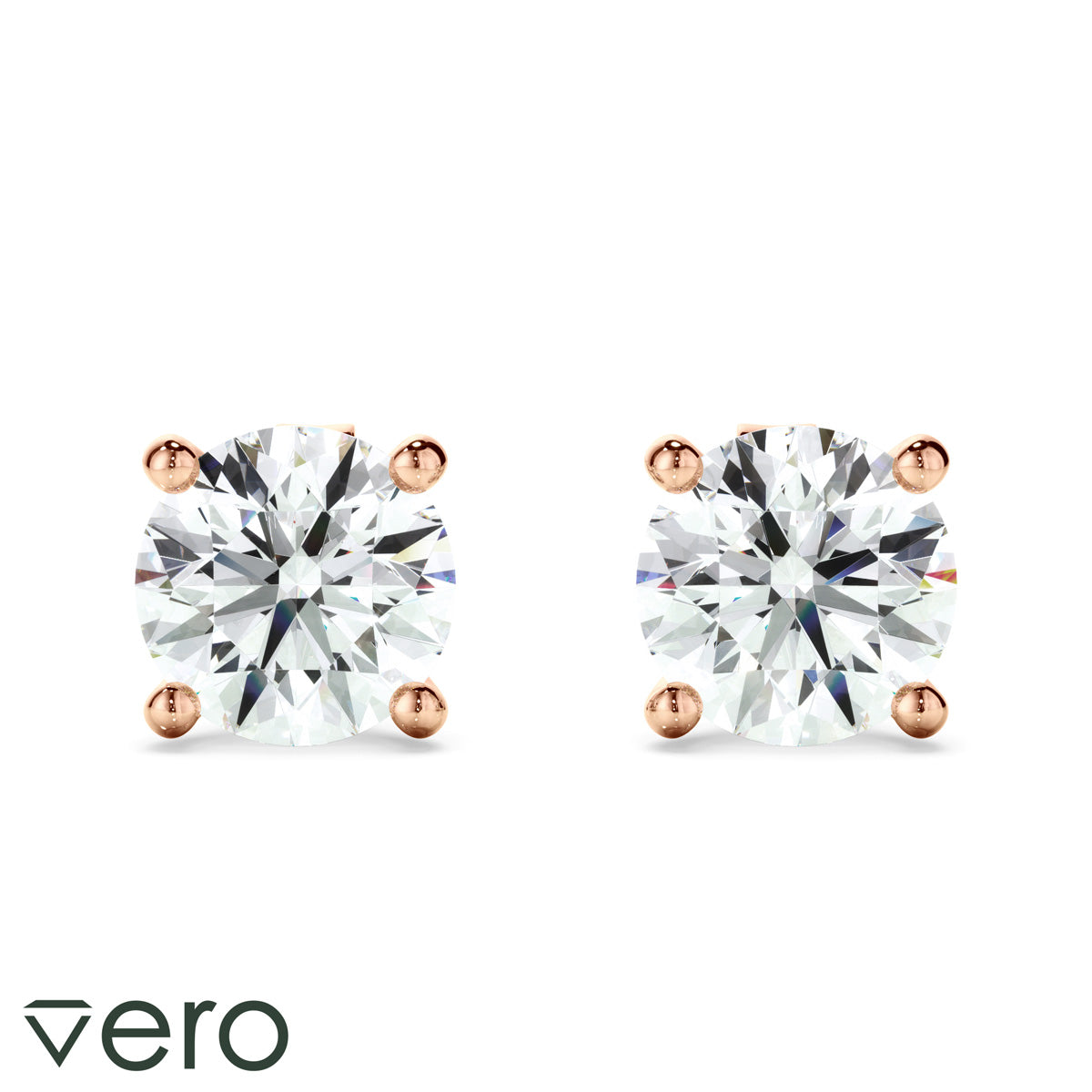 1.40ct Round Brilliant Cut Lab Grown Diamond Stud Earrings