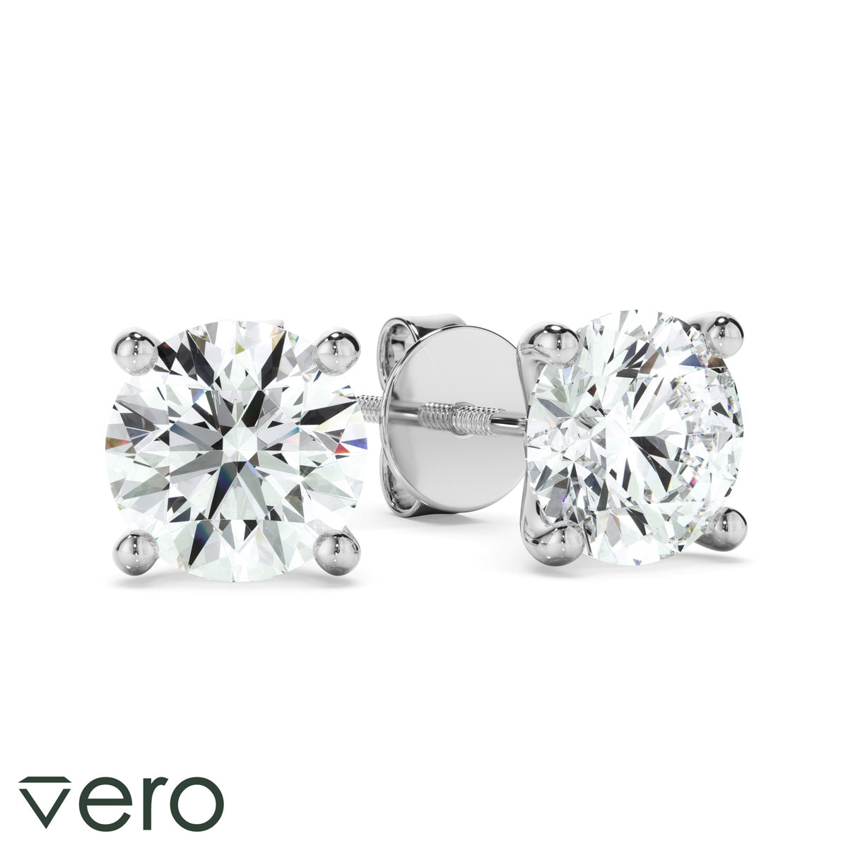 1.40ct Round Brilliant Cut Lab Grown Diamond Stud Earrings