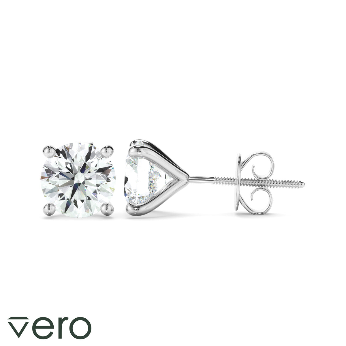 1.40ct Round Brilliant Cut Lab Grown Diamond Stud Earrings