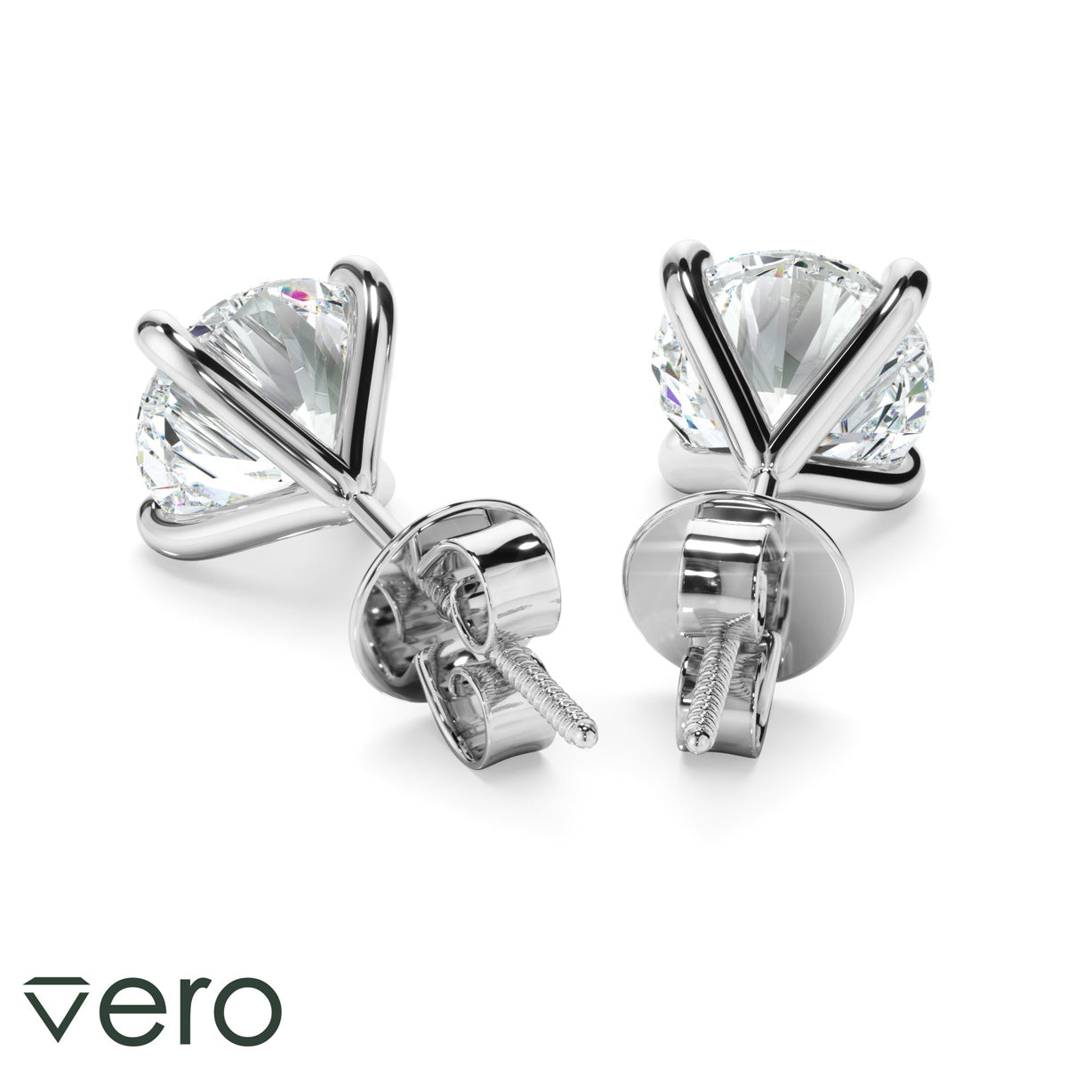 1.40ct Round Brilliant Cut Lab Grown Diamond Stud Earrings