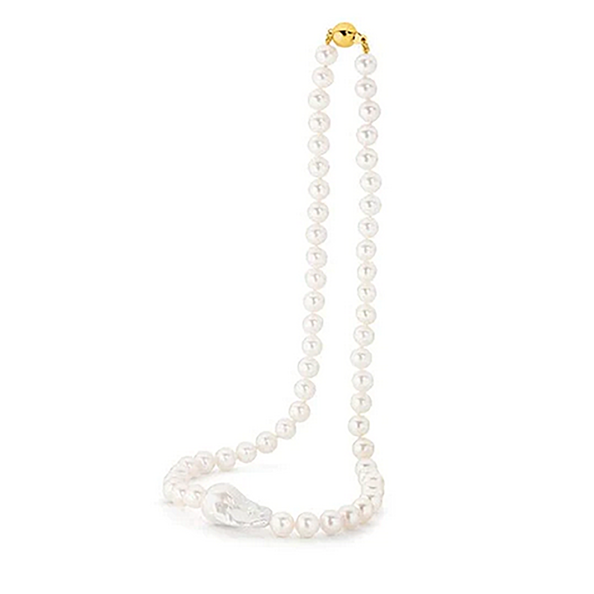 9ct Yellow Gold Gwendolyn Pearl Necklace