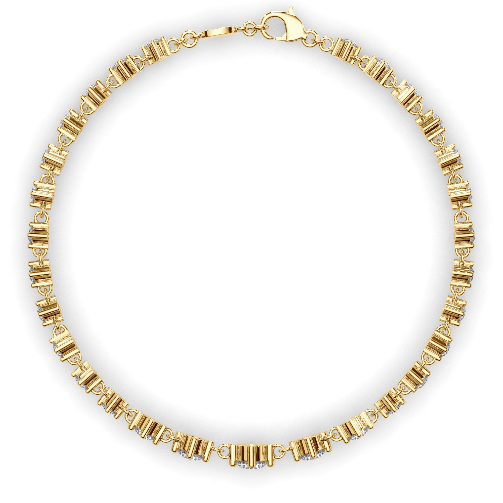 Round Brilliant Cut Laboratory Grown Diamond Tennis Bracelet