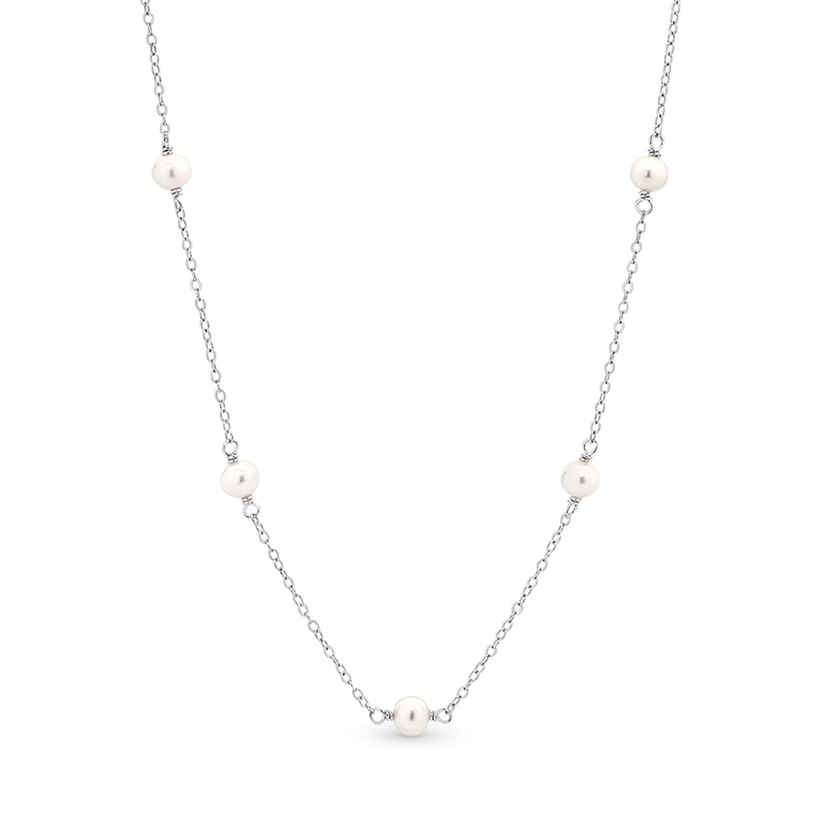 Sterling Silver Elodie Pearl Necklace