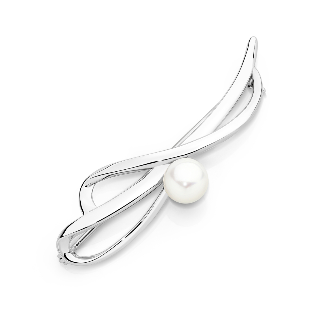 Sterling Silver Edna Pearl Brooch