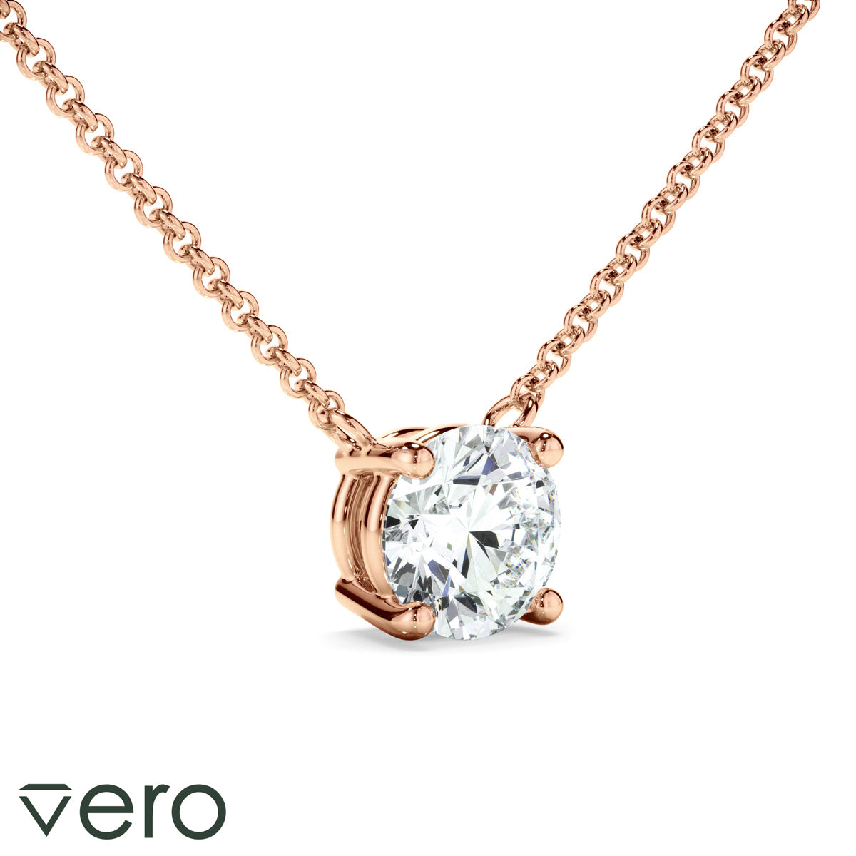 0.50ct Round Brilliant Cut Lab Grown Diamond Solitaire Necklet