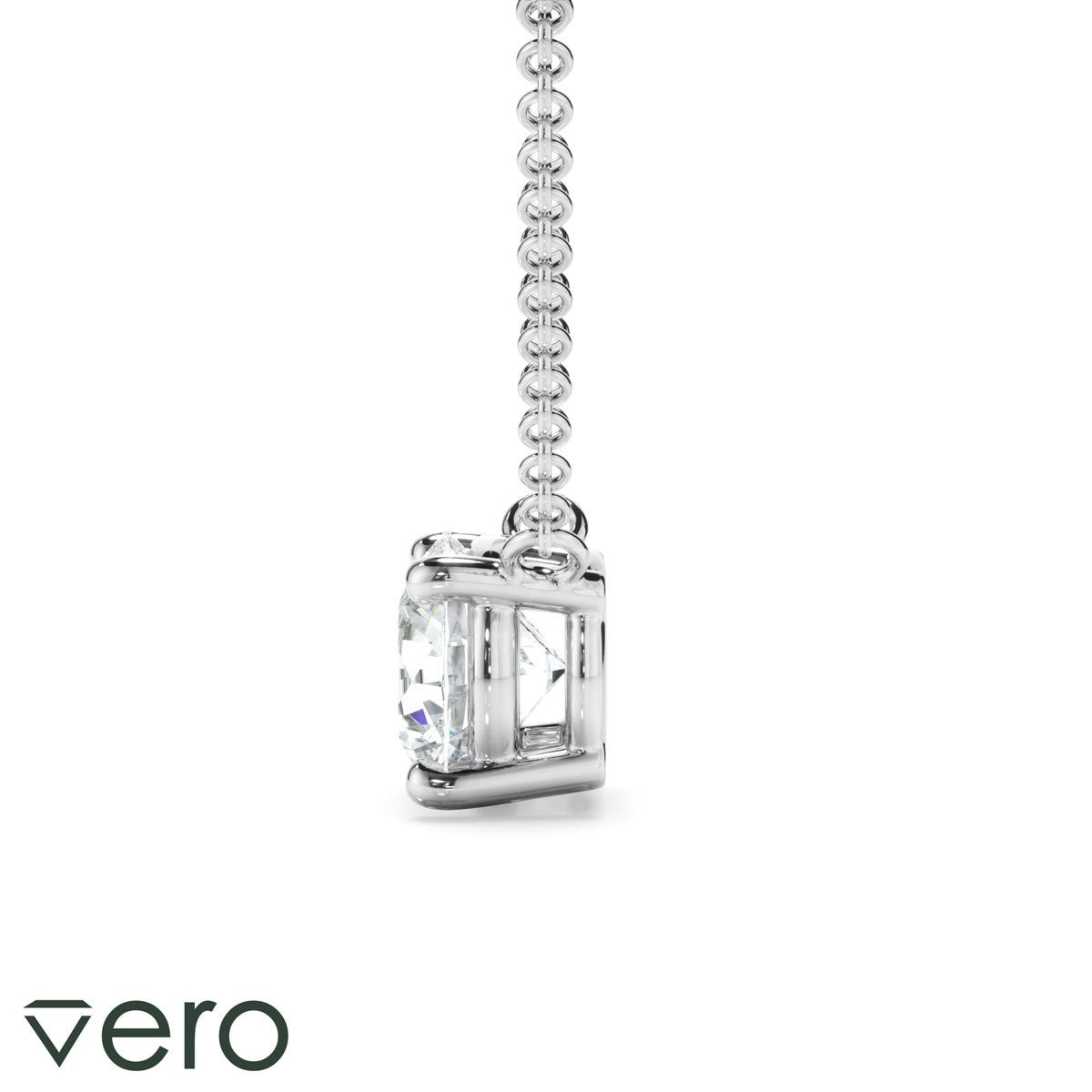 0.50ct Round Brilliant Cut Lab Grown Diamond Solitaire Necklet