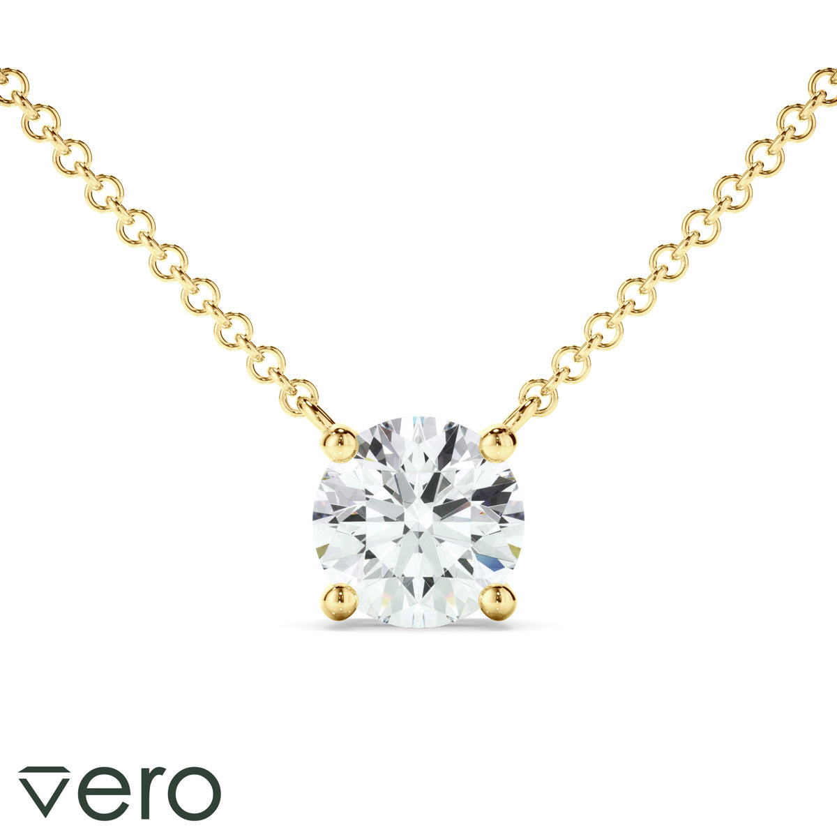0.50ct Round Brilliant Cut Lab Grown Diamond Solitaire Necklet