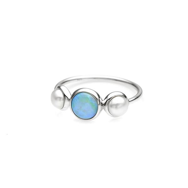 Sterling Silver Azure Waters Pearl Ring