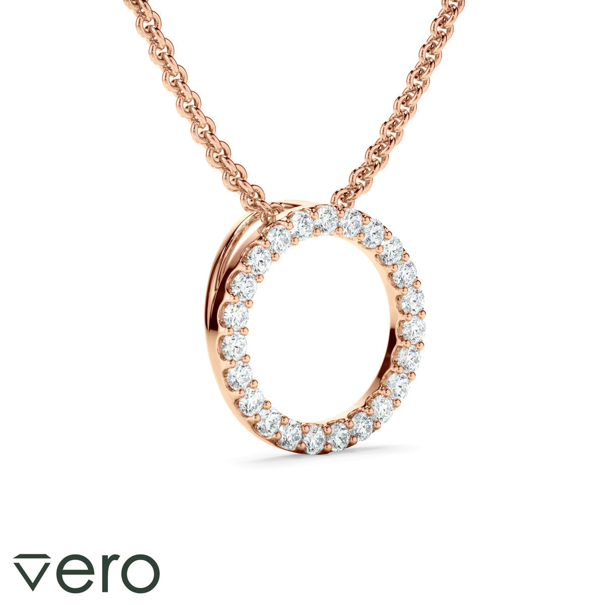 0.25ct Lab Grown Diamond Circle Necklet