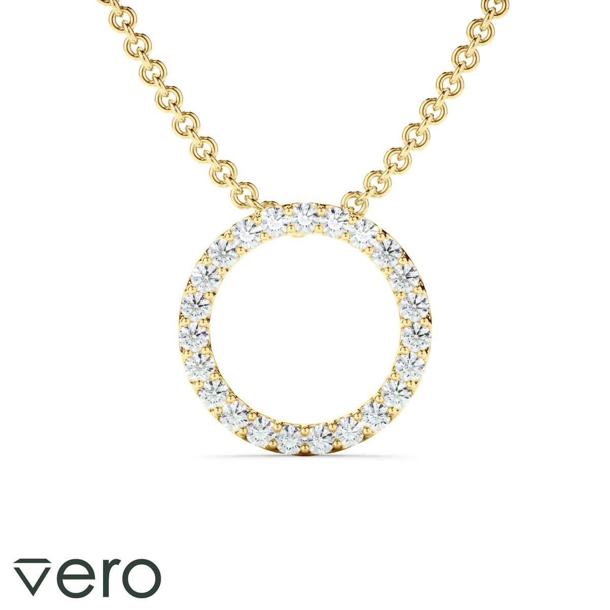 0.25ct Lab Grown Diamond Circle Necklet