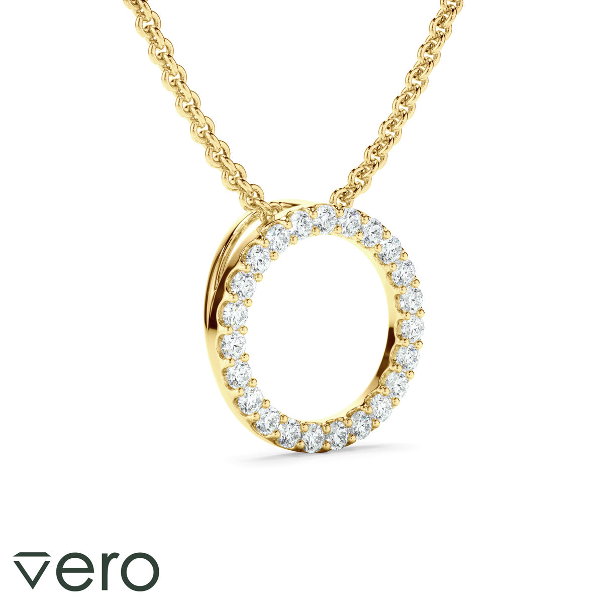 0.25ct Lab Grown Diamond Circle Necklet