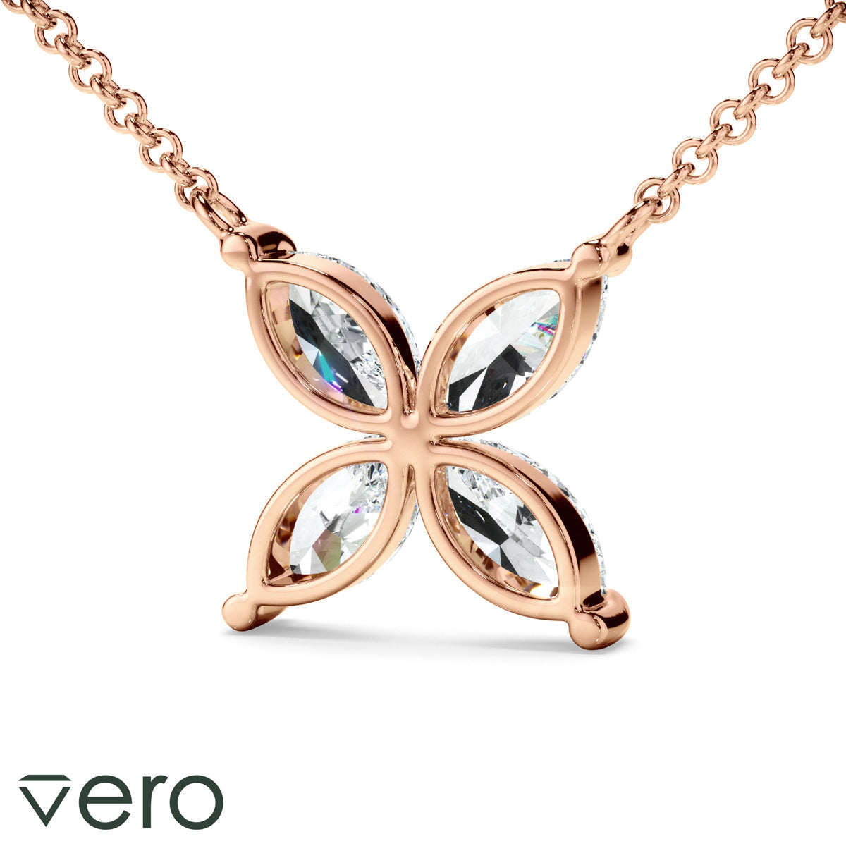 1ct Lab Grown Diamond Flower Necklet