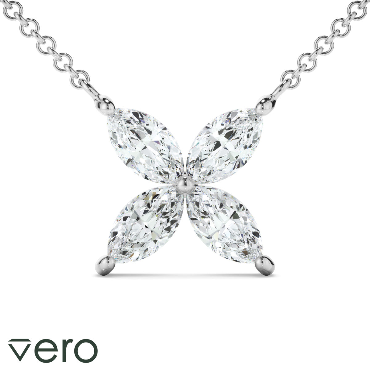 1ct Lab Grown Diamond Flower Necklet
