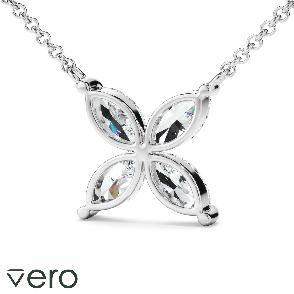 1ct Lab Grown Diamond Flower Necklet
