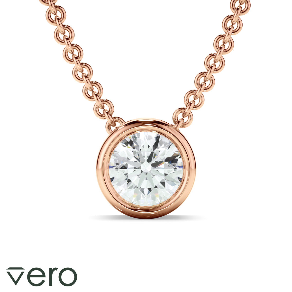 0.50ct Round Brilliant Cut Lab Grown Diamond Solitaire Necklet