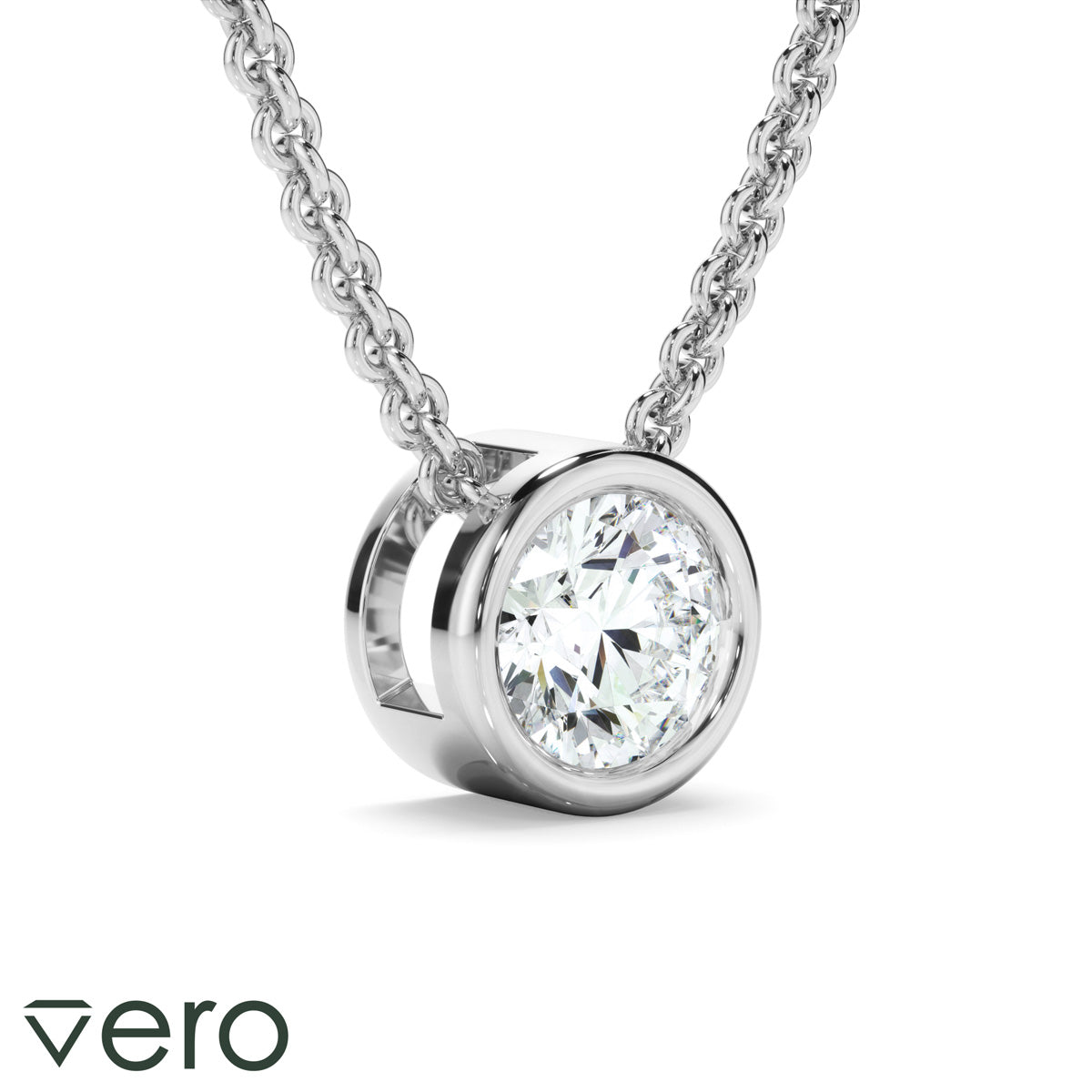 0.50ct Round Brilliant Cut Lab Grown Diamond Solitaire Necklet