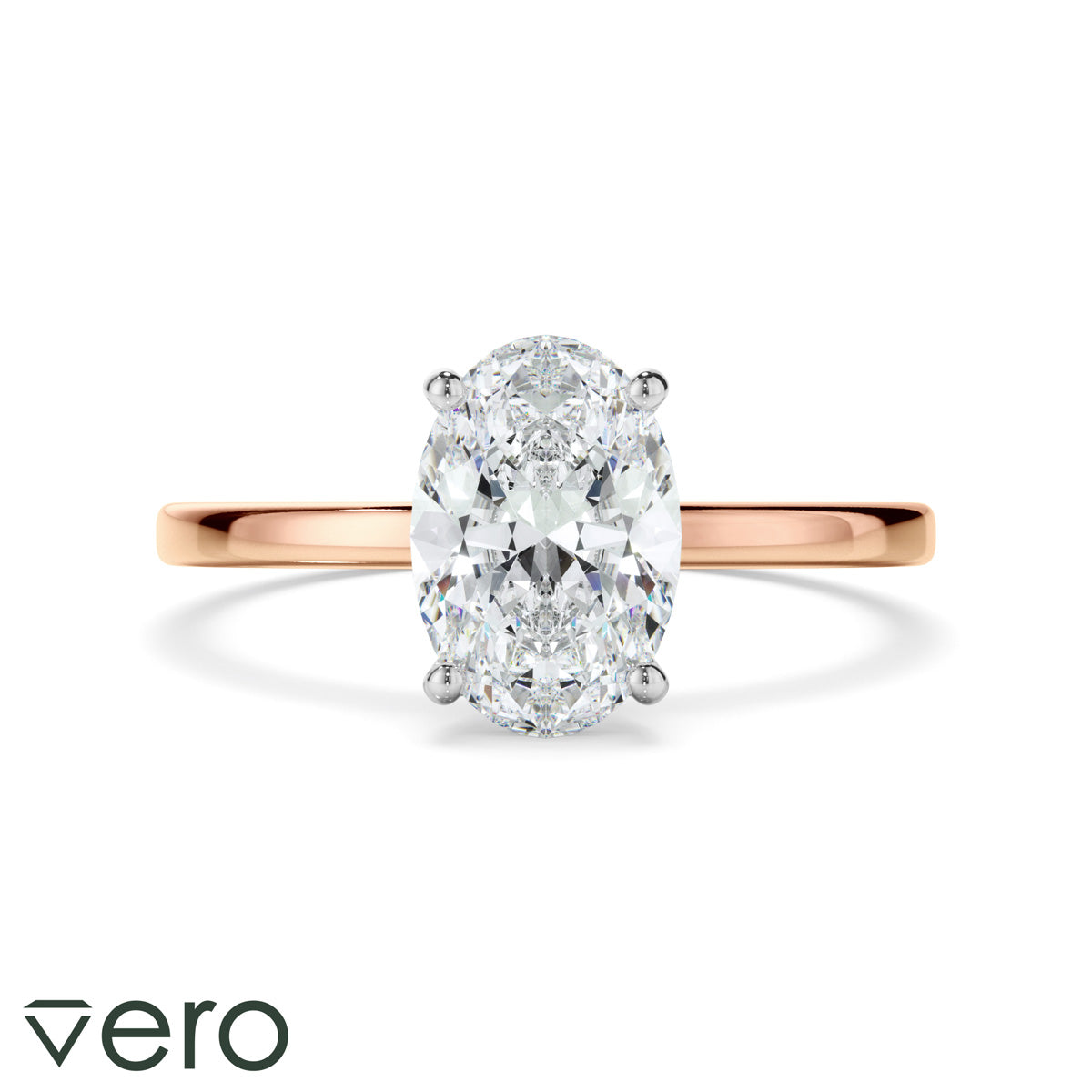 1ct Oval Cut Lab Grown Diamond Ring