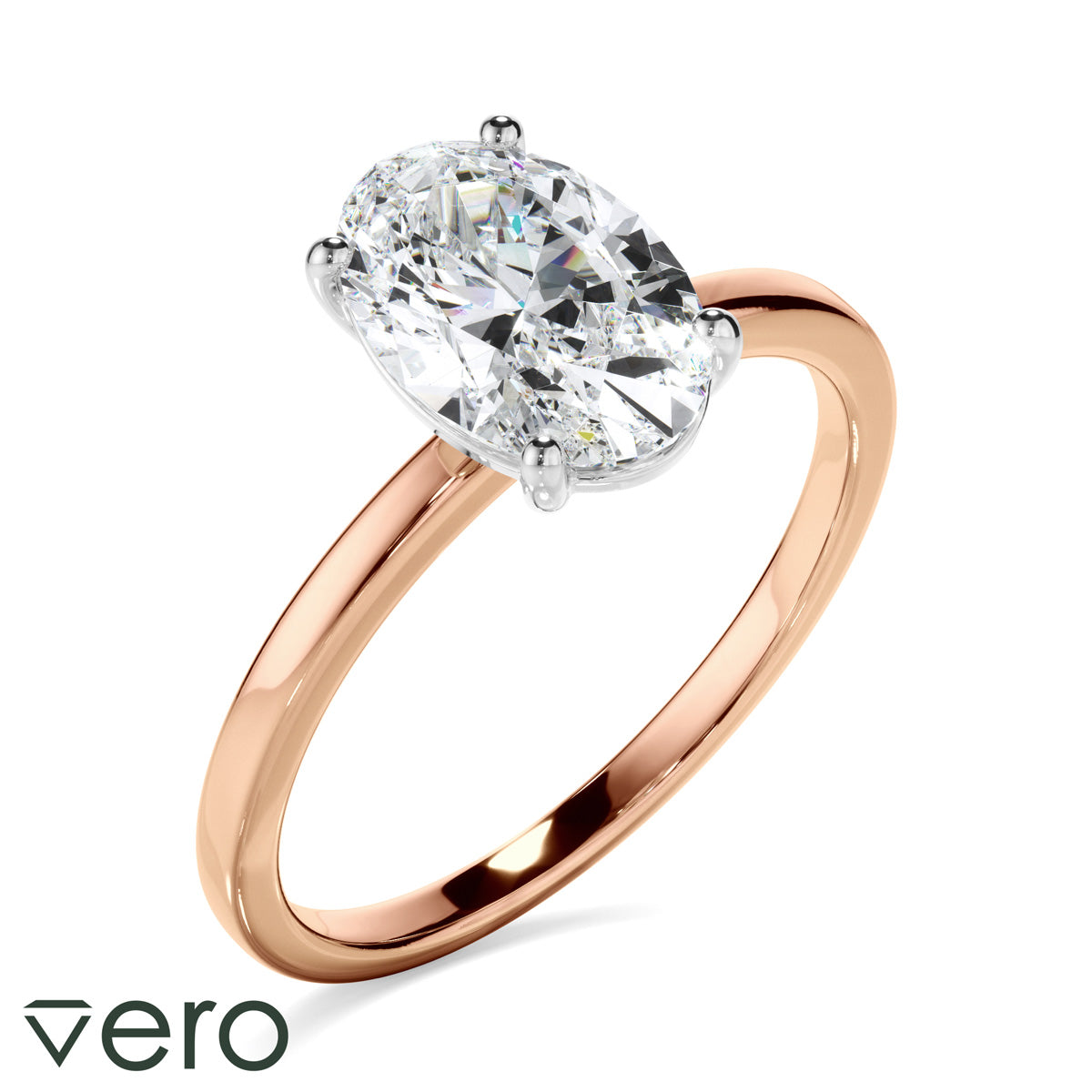 1ct Oval Cut Lab Grown Diamond Ring